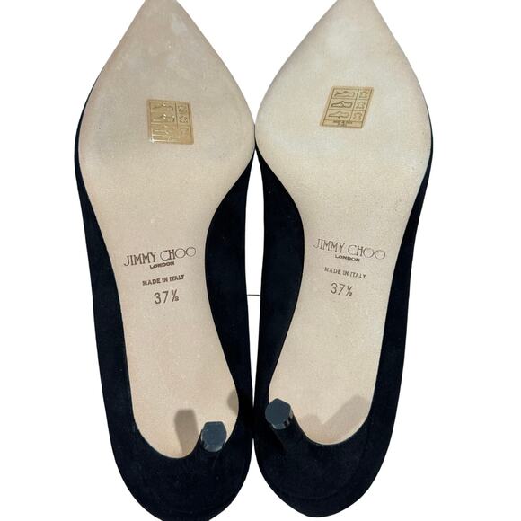 Jimmy Choo “Romy 60” Black Suede Pumps – Size 37.5 EU - Picture 10 of 11